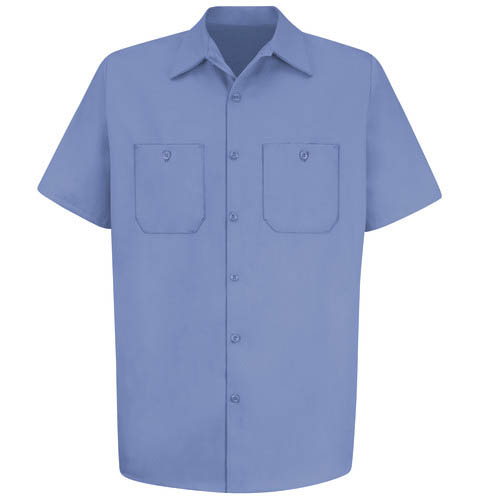 Short Sleeve Wrinkle-Resistant Cotton Work Shirt