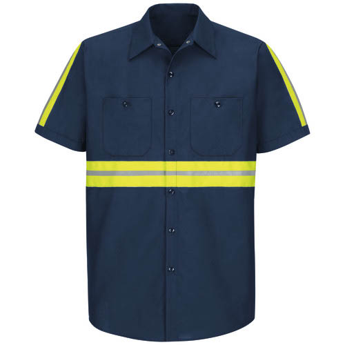 Enhanced Visibility Short Sleeve Industrial Work Shirt
