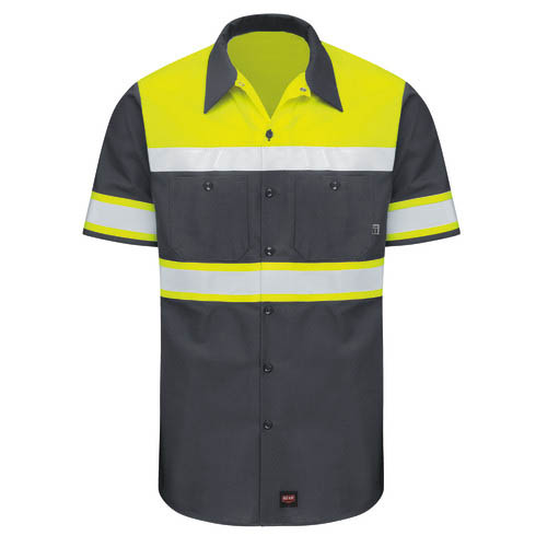 Hi-Visibility Short Sleeve Ripstop Color Block Work Shirt - Type O, Class 1