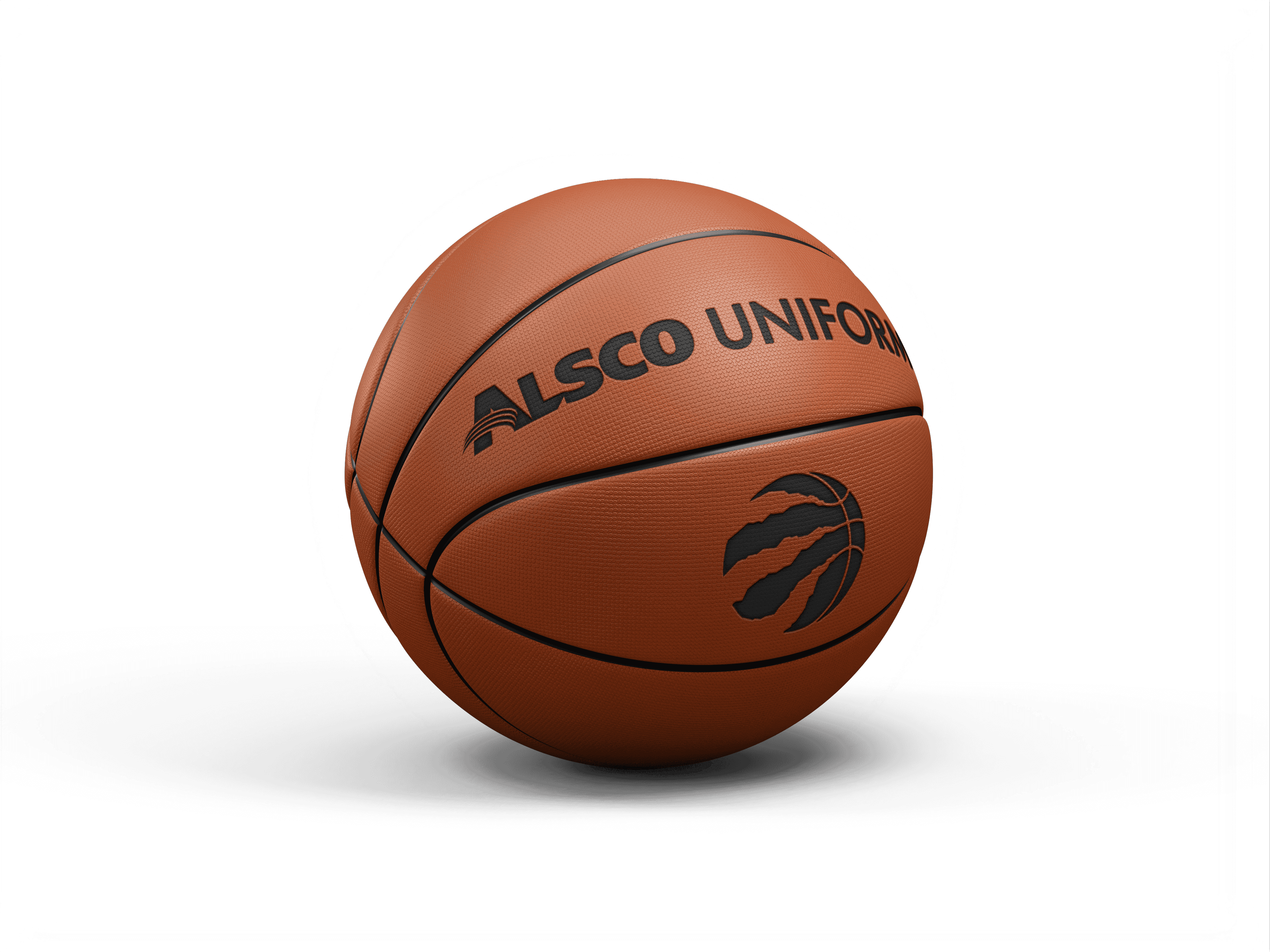 Toronto Raptors and Alsco Uniforms branded basketball